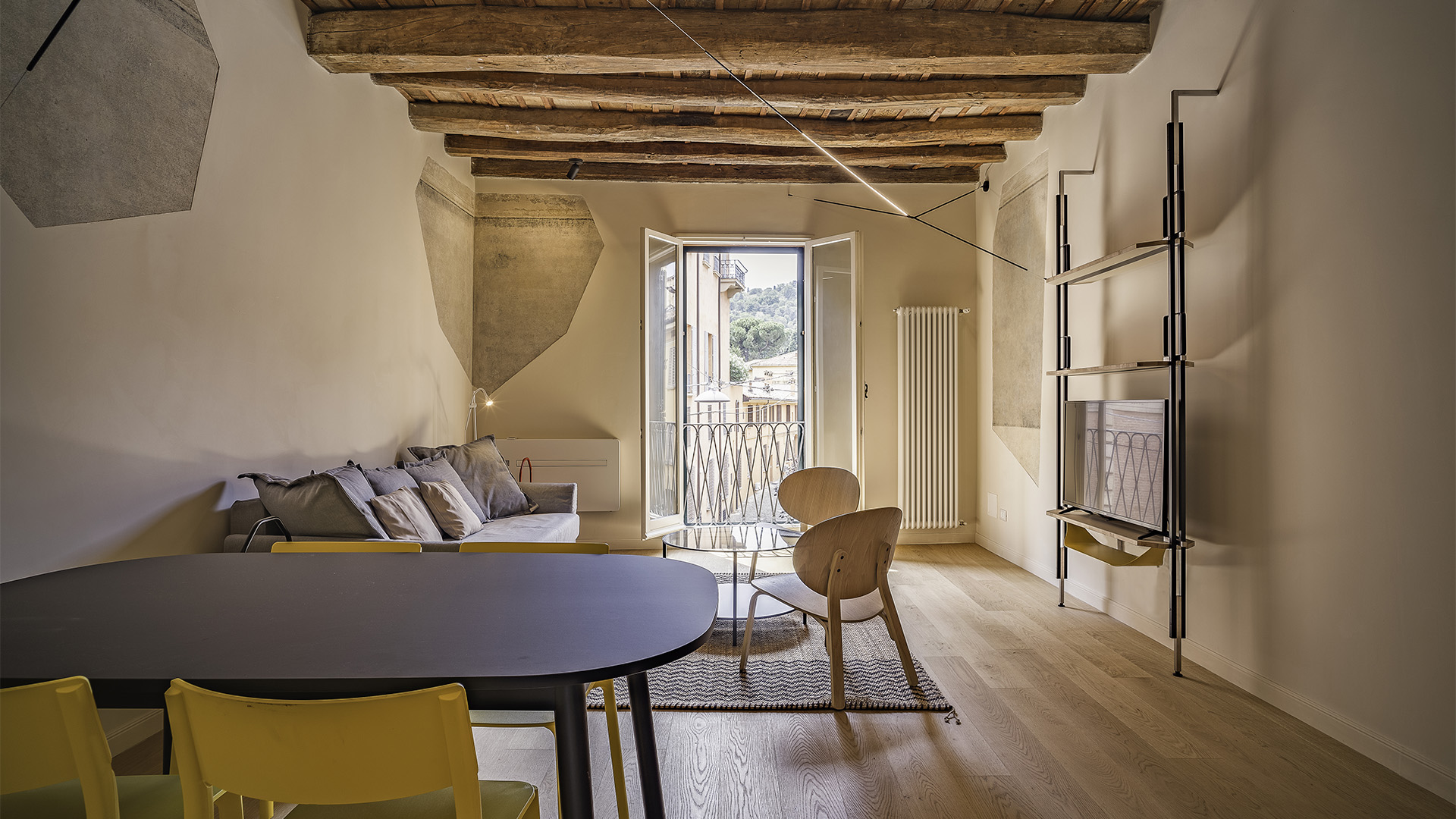 Bathroom designed with natural wood